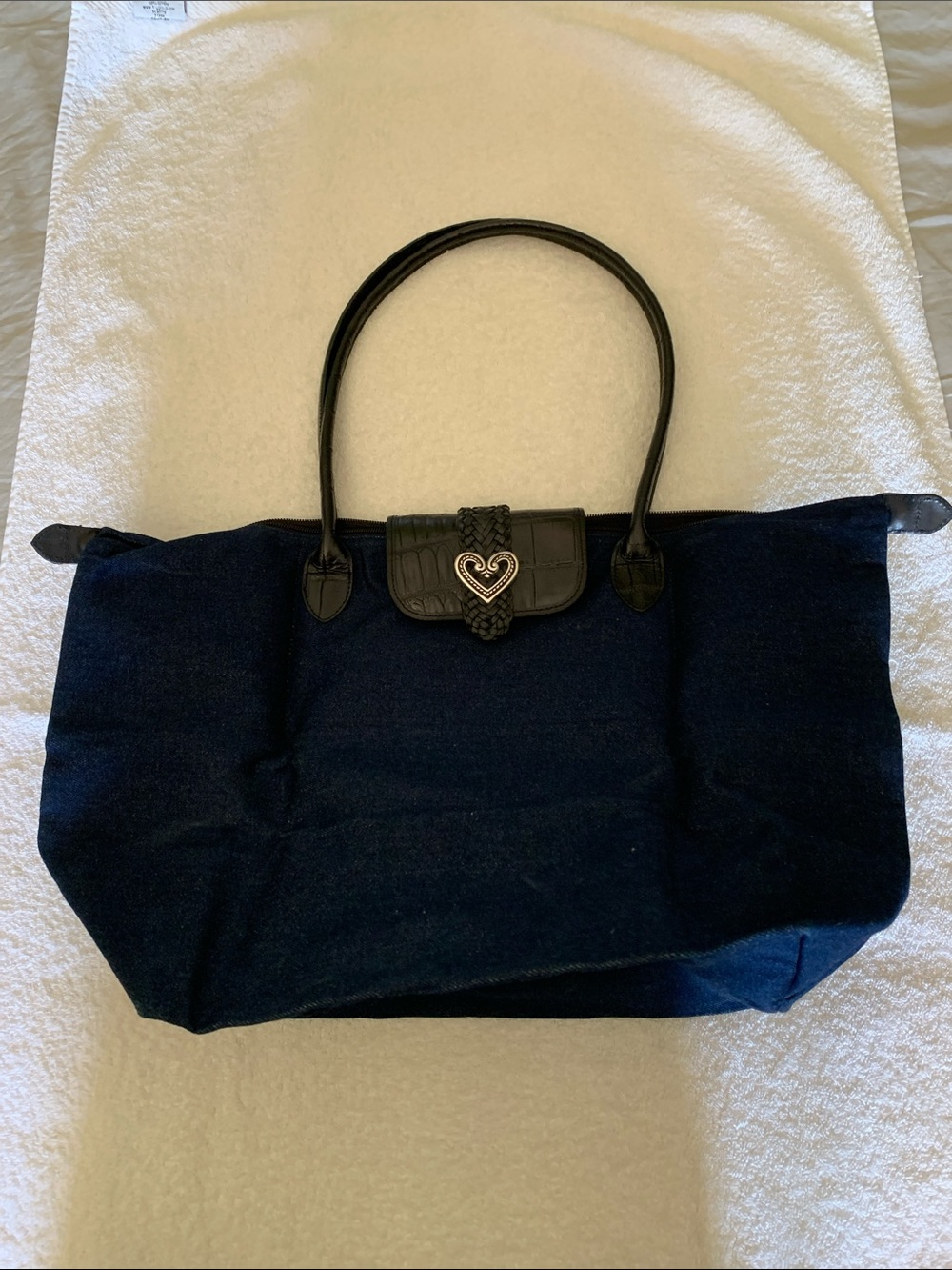 Brighton Classic Navy Tote Bag with Black Trim